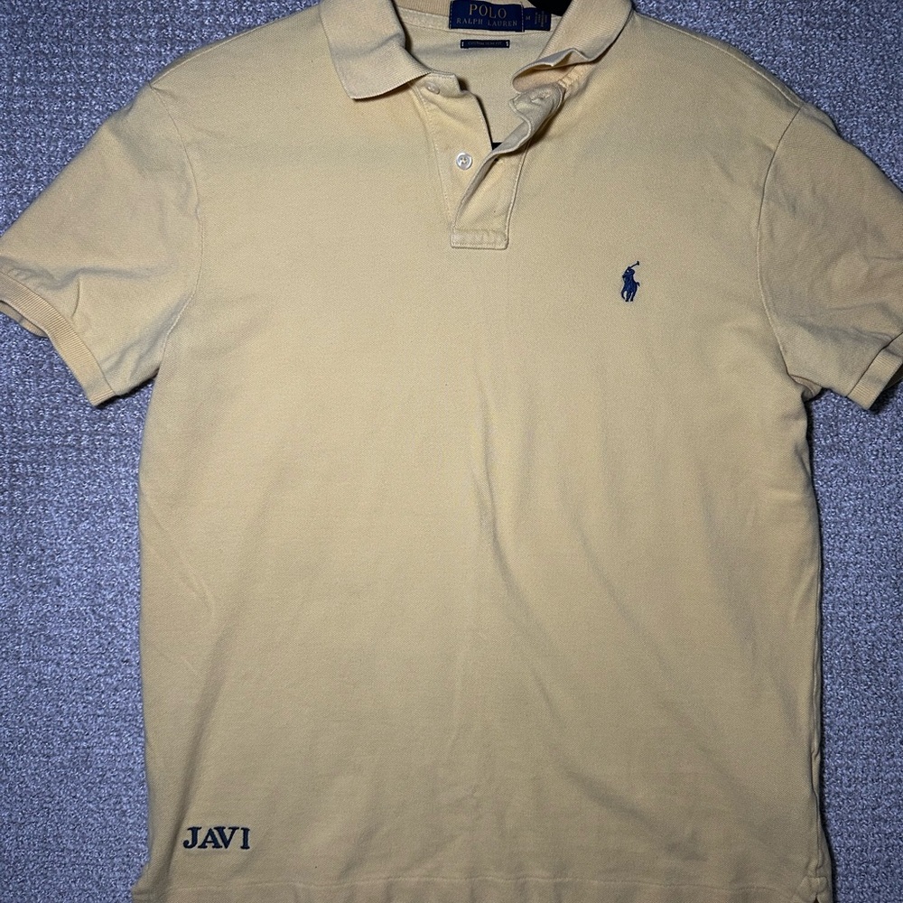 Polo by Ralph Lauren Men's Light Yellow Polo Shirt